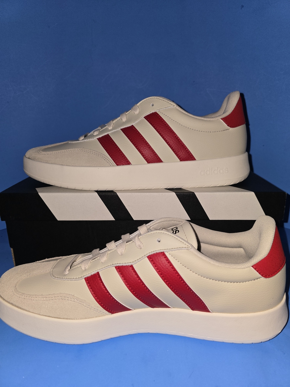 Adidas Barreda White Red Sneakers Size 11.5 NWT
